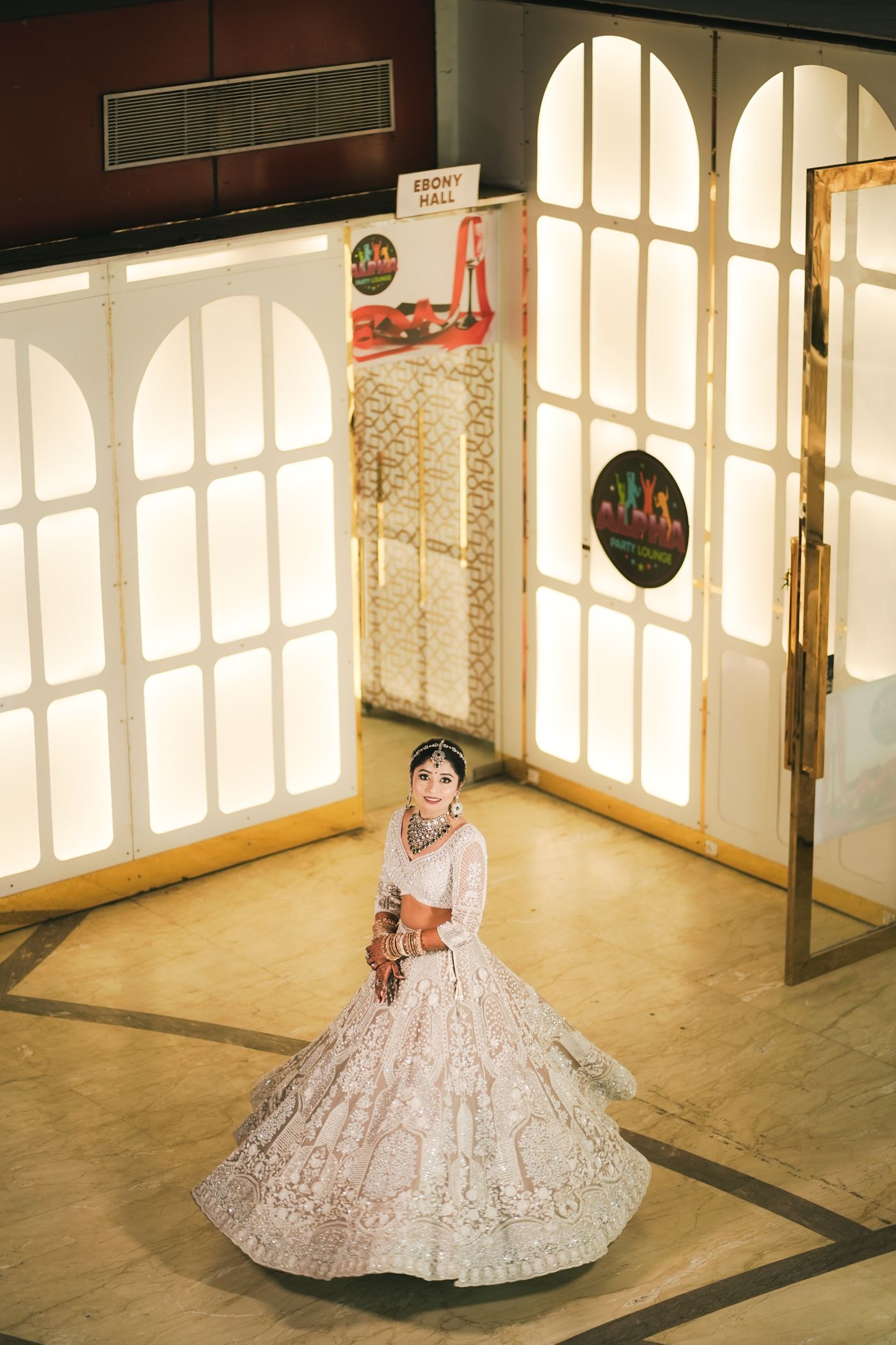 Civil bridal gown